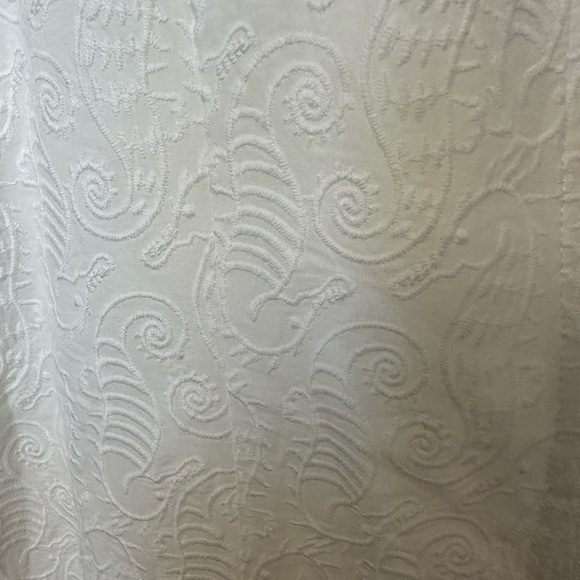 Hatley White Sleeveless Shift Dress size 10 with Textured Sea Horse Pattern - Picture 5 of 5